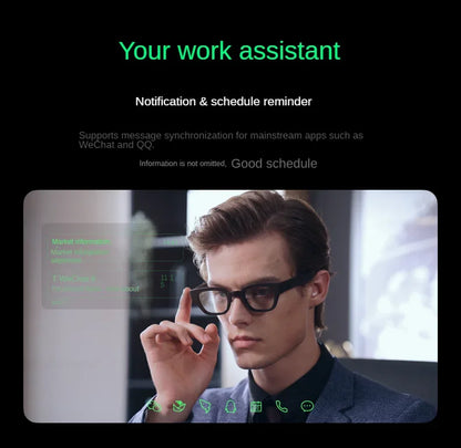 INMO Go Smart AR Glasses Wireless AI Assistant Glasses Music/Call/Translation/Teleprompter/Navigation/Bluetooth Audio In Stock