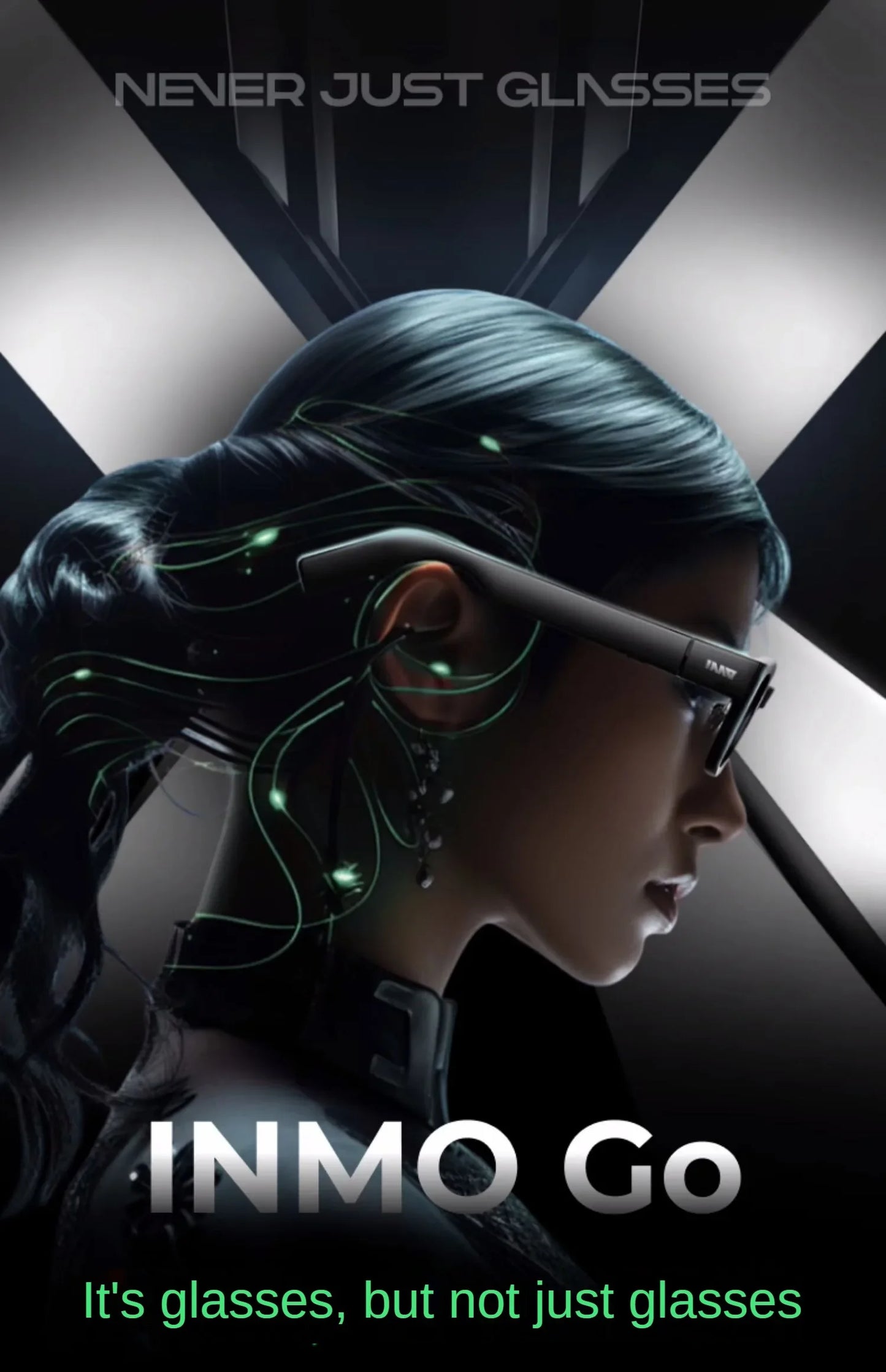 INMO Go Smart AR Glasses Wireless AI Assistant Glasses Music/Call/Translation/Teleprompter/Navigation/Bluetooth Audio In Stock