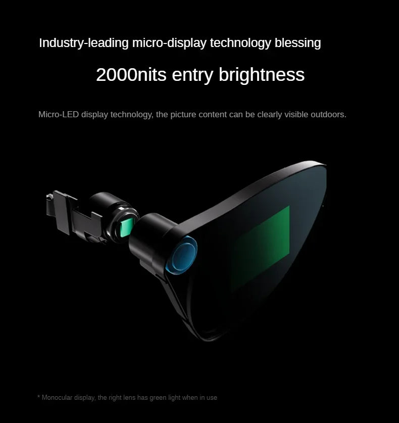 INMO Go Smart AR Glasses Wireless AI Assistant Glasses Music/Call/Translation/Teleprompter/Navigation/Bluetooth Audio In Stock